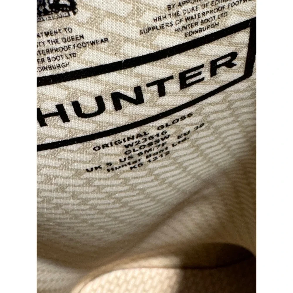 Hunter Original Tall Gloss Rain Boots Black Waterproof‎ WFT1000RGL Womens 7